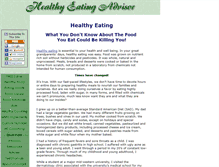 Tablet Screenshot of healthyeatingadvisor.com